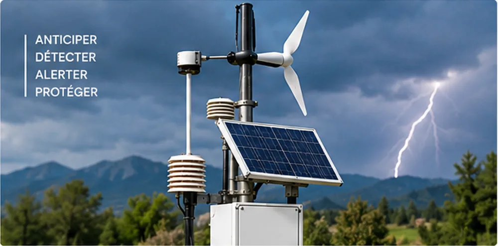 Centrale autonome de détection de foudre